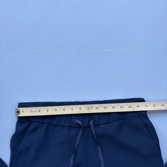Lululemon On The Fly Crop Woven  Jogger Travel Pants Blue Elastic Waist Pull On - Picture 5 of 13